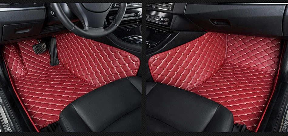 Custom-Fit Leather Car Floor Mats for Ford F-150 2009–2023 (Full Set)