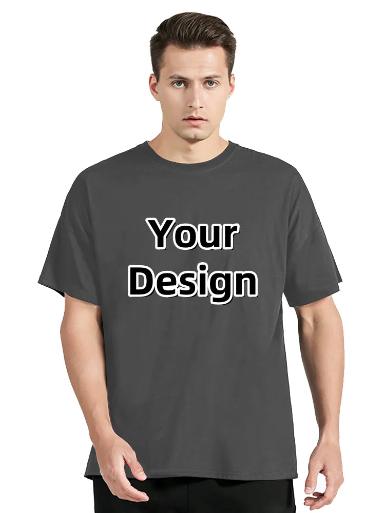Men's Custom T-shirt With Your Own Logo Tshirt Text And Photo Printed On The Front And Back T Shirt Custom Gift Tees Clothing