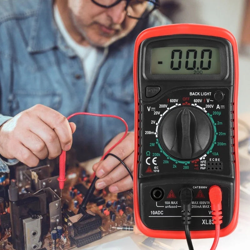 XL830L Handheld LCD Digital Multimeter Voltmeter Ammeter Ohmmeter Current Voltage TesterXL830L Red