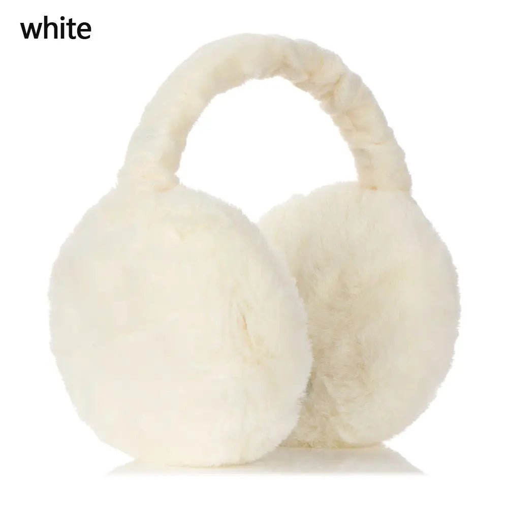 Fashion Autumn Winter Earmuffs Women Men Ear Warmer Plush Solid Color Adjustable Foldable Ear Muffs Earflap Earmuffs