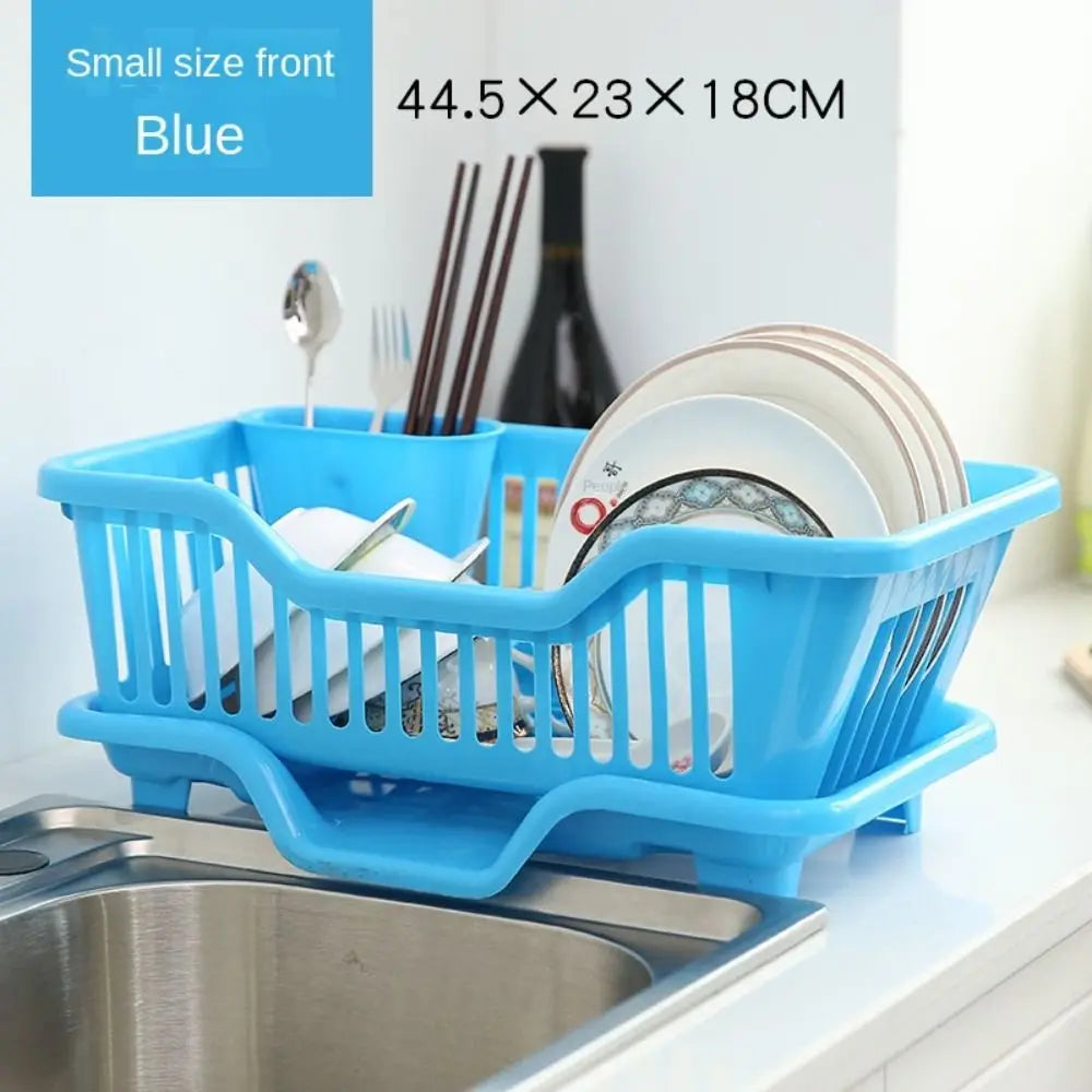 Plastic Dish Drying Rack with Drain Board - Countertop Organizer - photo 7