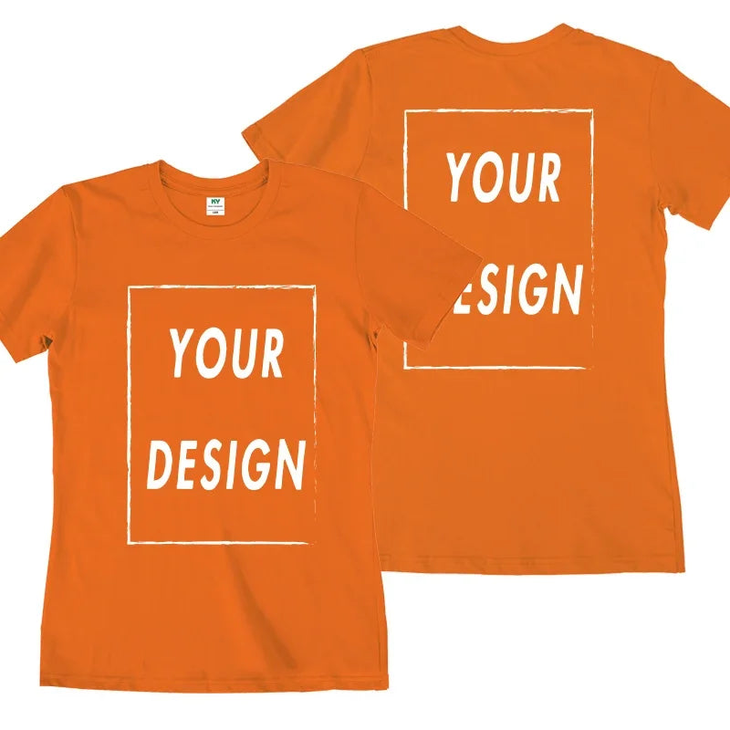 Custom T-Shirt for Men & Women – Add Your Own Design, Text & Logo | Front & Back Print | Team Shirt