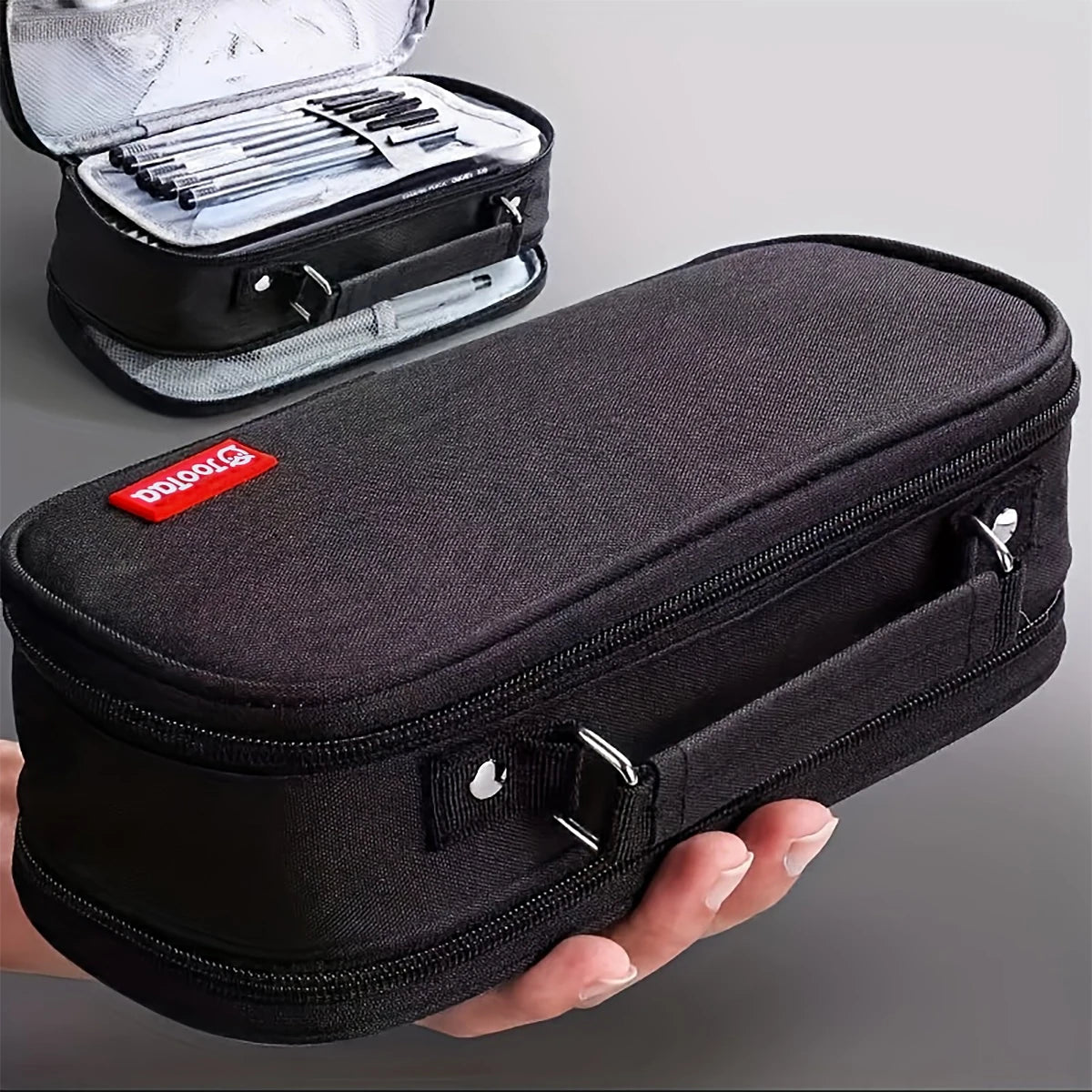 Portable Large Capacity Pencil Case Upper Pen Box Multifunctional Stationery Bag Boy Back to School Office Supplies Stationery