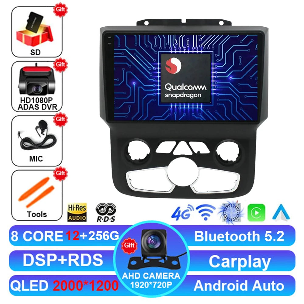 Android 15 Car Radio for Dodge RAM 1500/2500 2013-2019 - CarPlay & 4G LTE