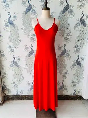 Women's red long standard ballroom dress