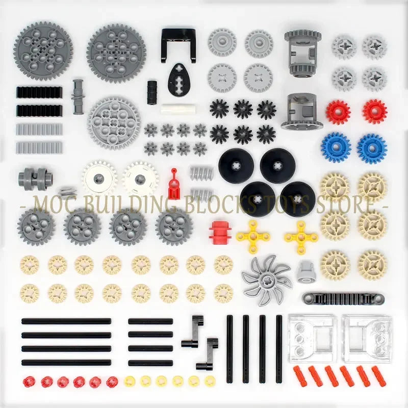 High-Tech Technical Parts Pin Beam Liftarm Axle Connector Panel Gear Car Motorcycle Building Blocks Bricks Technology Set Toys