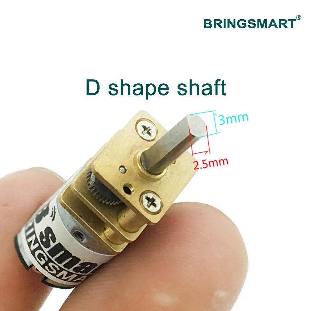 BringSmart  N20 15-1500rpm Micro DC Gear Motor  3V 6V Micro Motor Monitoring Equipment+Robot Motor Door Lock 12V Gear Motor