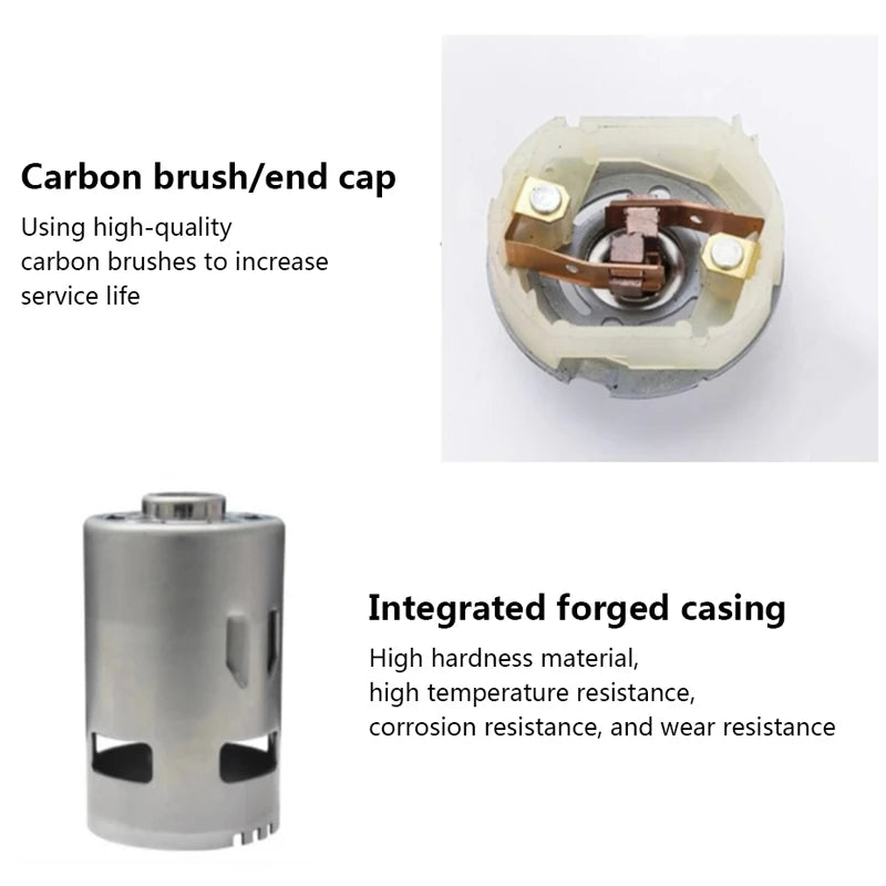 775 Dual Shaft Motor DC 12V-24V Ball Bearing Large Torque High Power Low Noise Gear Motor Electronic Component Motor