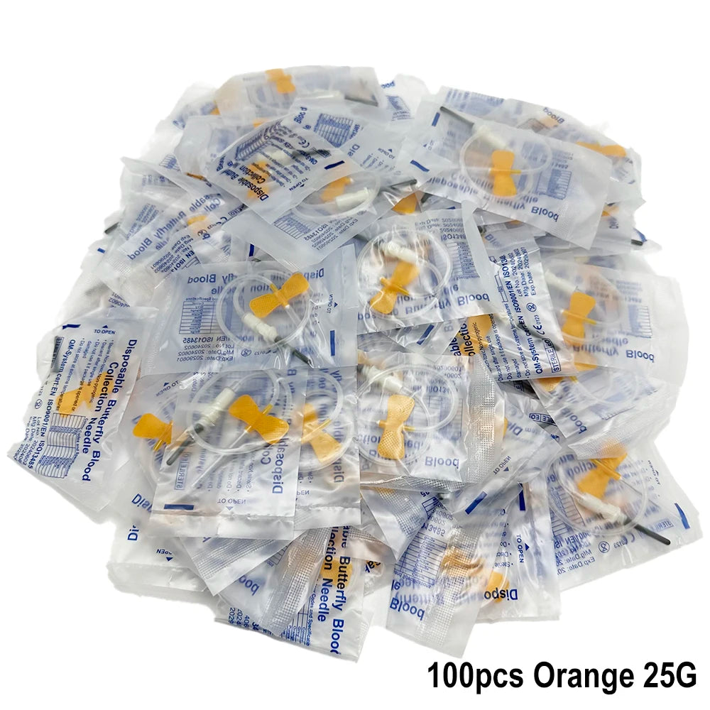 50-100PCS Disposable Double Wing Butterfly Blood Collection Needles for Cats Dogs Animal Care Pet Care Room Animal