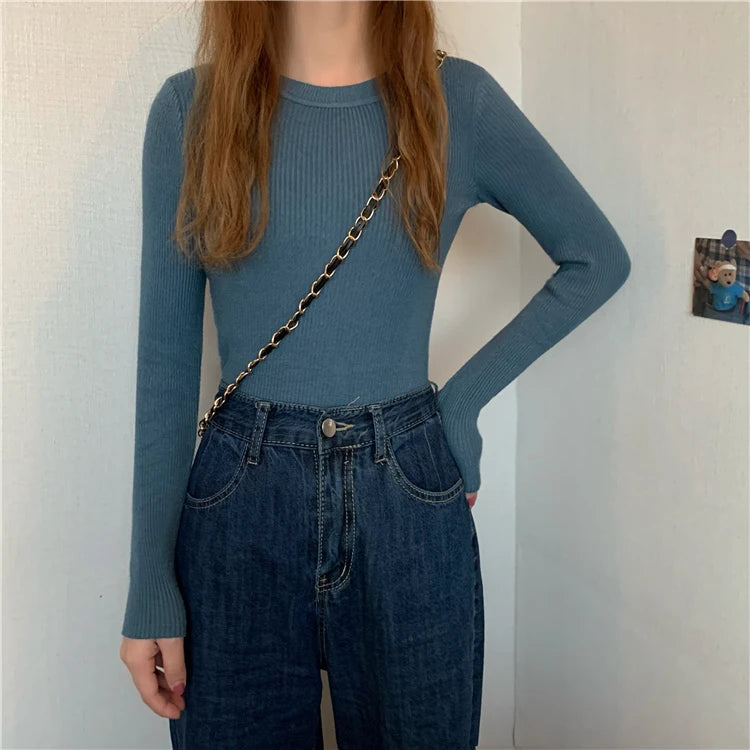 Women's basic knit pullover, crew neck jumper — view 11 of 20