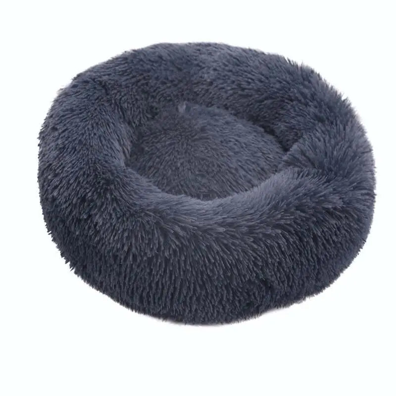 Plush Donut Dog Bed - Soft Round Washable Bed, 40-70cm