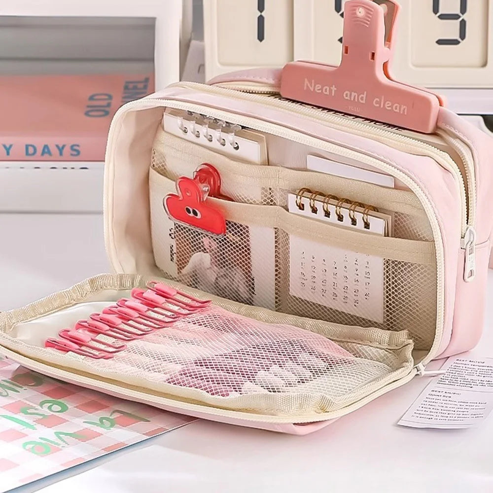 Kawaii Multi-Layer Pencil Case for Students - Cute and Functional
