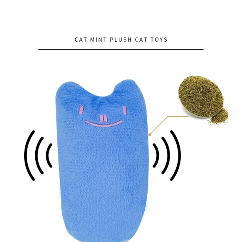 Catnip Plush Cat Toy – Interactive Teeth Grinding & Squeaky Kitten Toy (11cm)