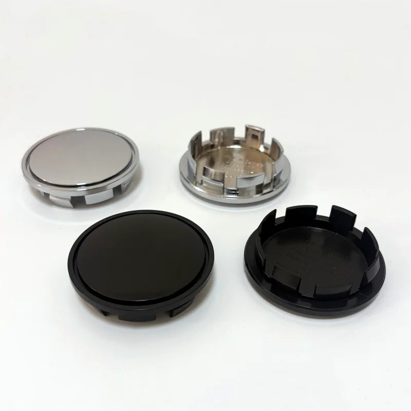 4 Pcs / Set No Logo Blank Base 65mm Black or Silver Wheel Center Caps For 6.5cm Hub Cover Car Styling Auto Exterior Accessories