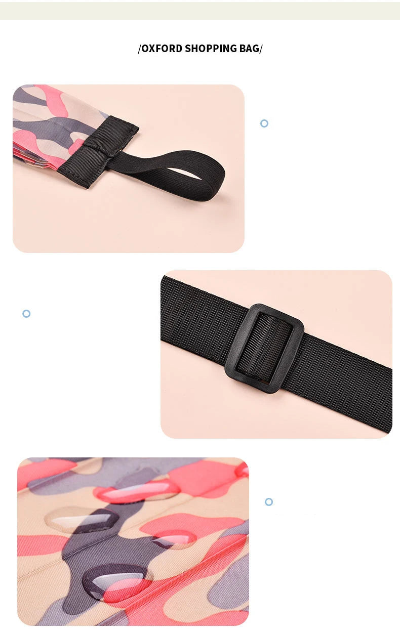 New Foldable Storage Bag Portable Travel Camouflage Handbags Large Capacity With Handle Japen Shopping Bag