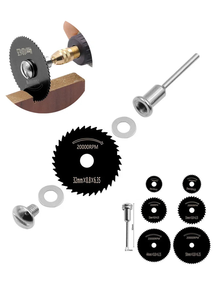 25/35/44/50mm HSS Circular Saw Blade Rotary Tool For Dremel Metal Cutter Power Tool Set Wood Cutting Discs Drill Mandrel Cutoff