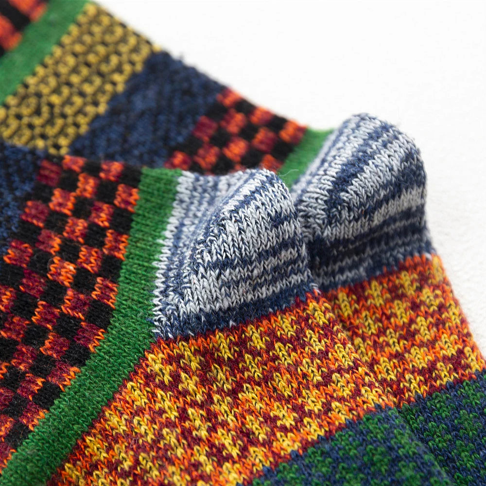 Men's Wool Blend Winter Socks, 5 Pairs
