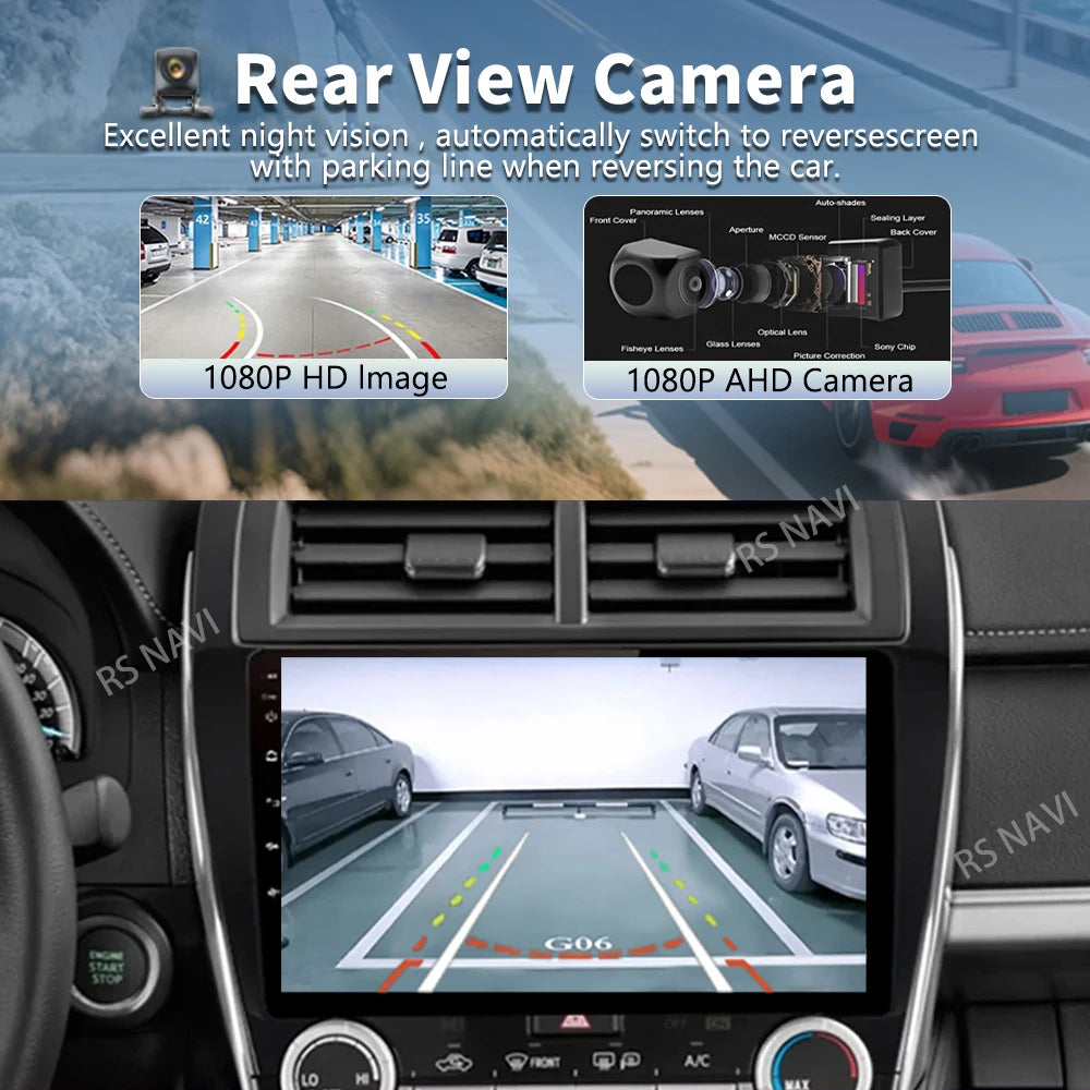 Android 16 For Toyota Camry US 2012 - 2014 2K QLED Android Car Radio Multimedia Video Player GPS Stereo CarPlay 4G Head Unit