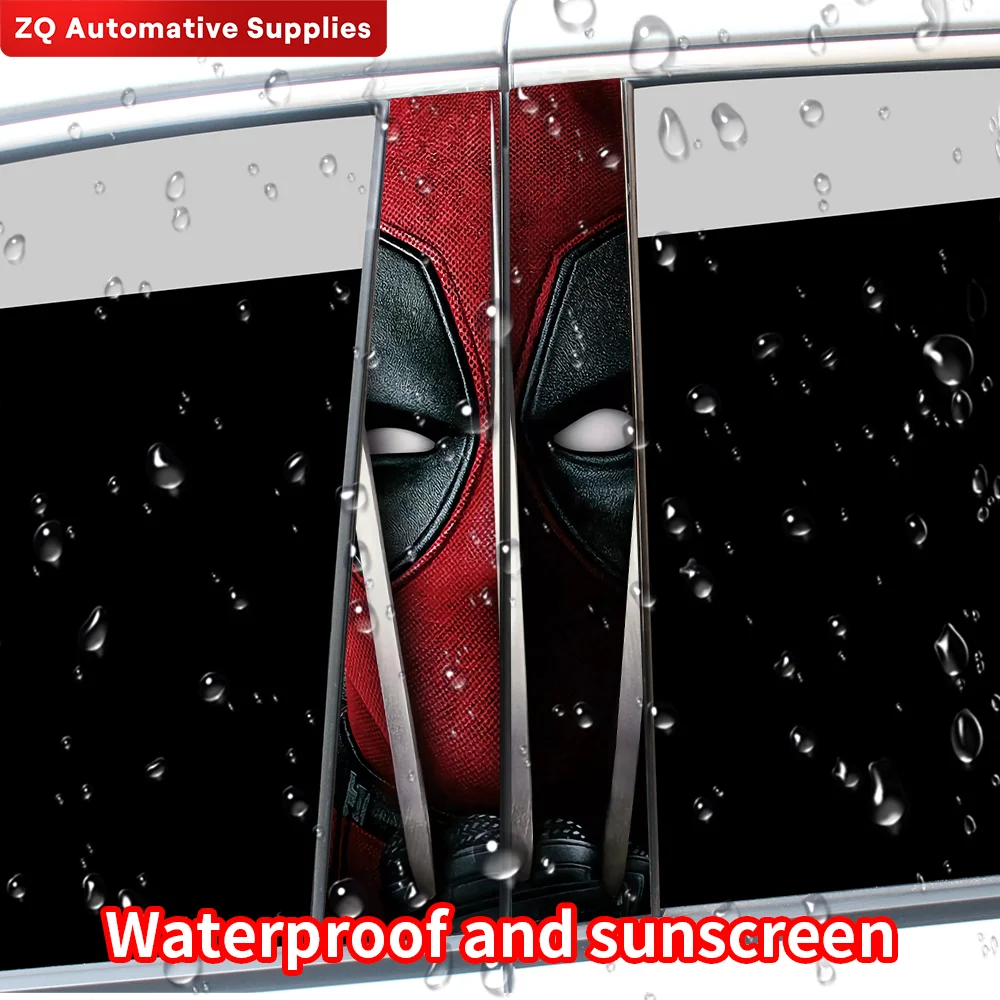 Anime Hero Car Stickers Auto B-pillar Car Center Column Decoration Cover Scratches Waterproof Sunscreen Vinyl Decals Accessories