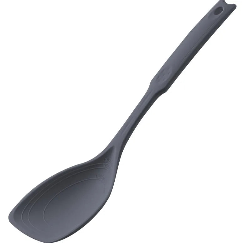 Large Silicone Cooking Spoon - Non-Slip Round Handle Serving Spoon - photo 6