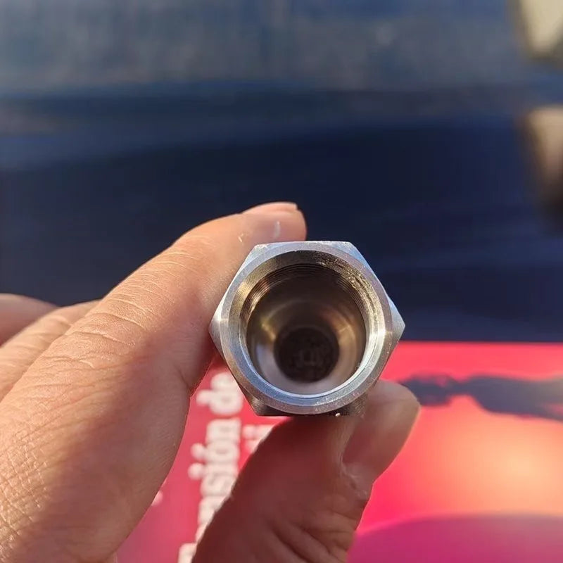 M18x1.5 Lambda Sensor Adapter, Stainless Steel Oxygen Sensor Spacer with Mini Catalytic Converter, Universal Exhaust Fitting
