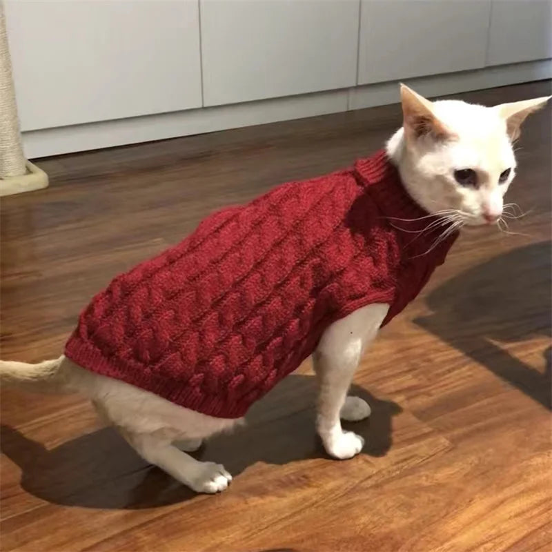 Knitted Pet Jumper - Autumn Winter Sweater for Small Dogs and Cats - photo 3