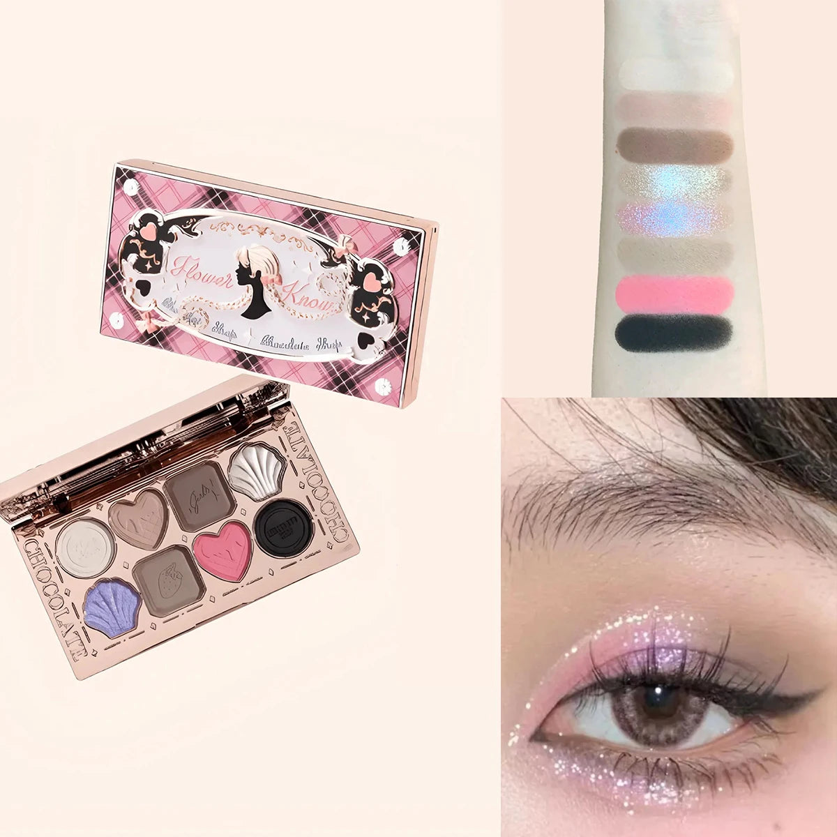 Flower Knows 2026 Bunny Garden Makeup Palette – Cute Rabbit Eyeshadow, Blush & Highlight All-in-One