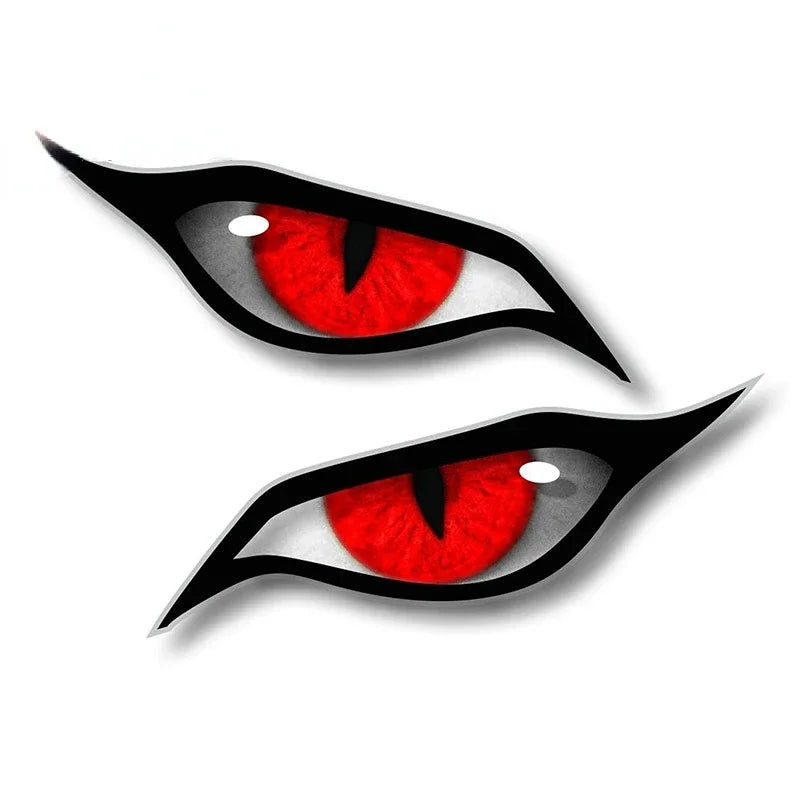 Car Stickers for Evil Yellow Eyes RV Motorcycle Occlusion Scratch Waterproof Windshield VAN Anime Decal VINYL STICKER Products