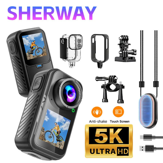 5K Thumb Action Camera with 6-Axis Stabilization
