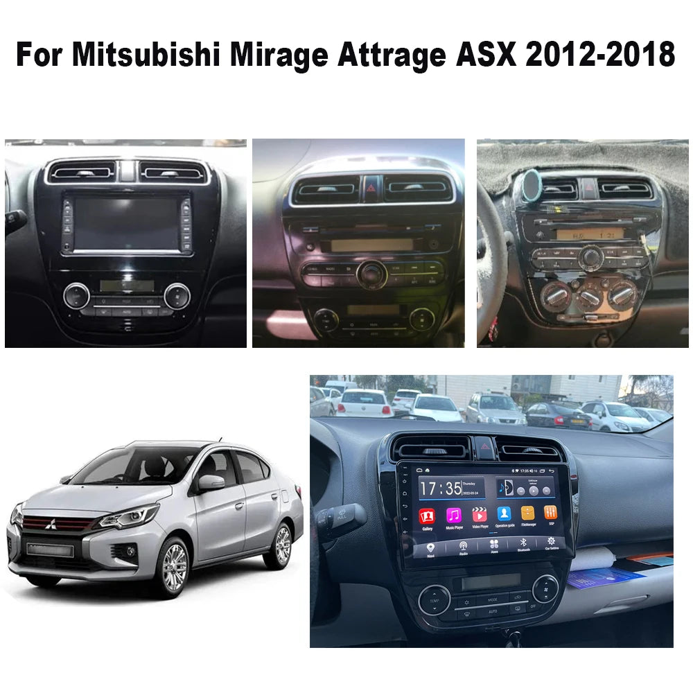 Car Stereo with Apple CarPlay & Android Auto, Compatible with Mitsubishi Mirage & Attrage (2012-2018)
