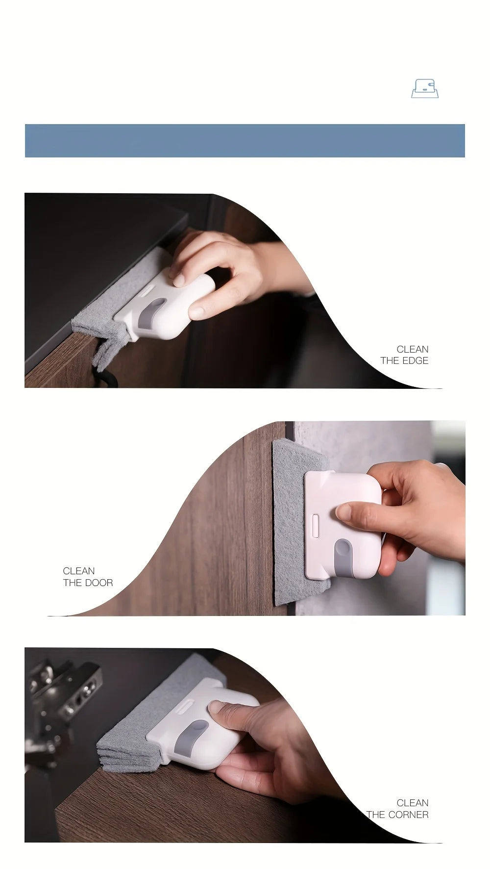 1pc universal window rail cleaning brush, easy to clean small gaps and frames, kitchen table cleaning tool