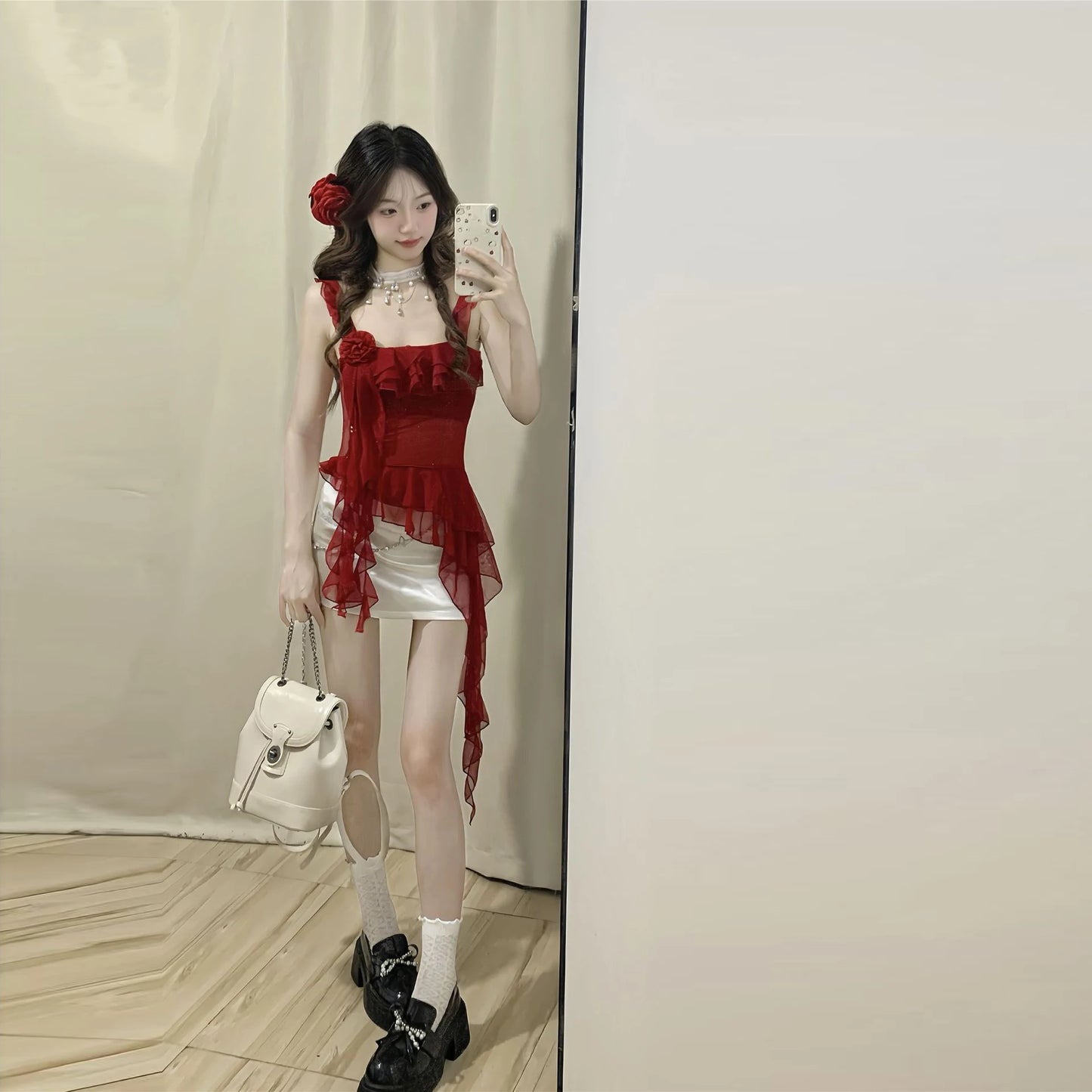 Women's Ruffle Backless Tank Top — Sleeveless Sexy Summer Cami