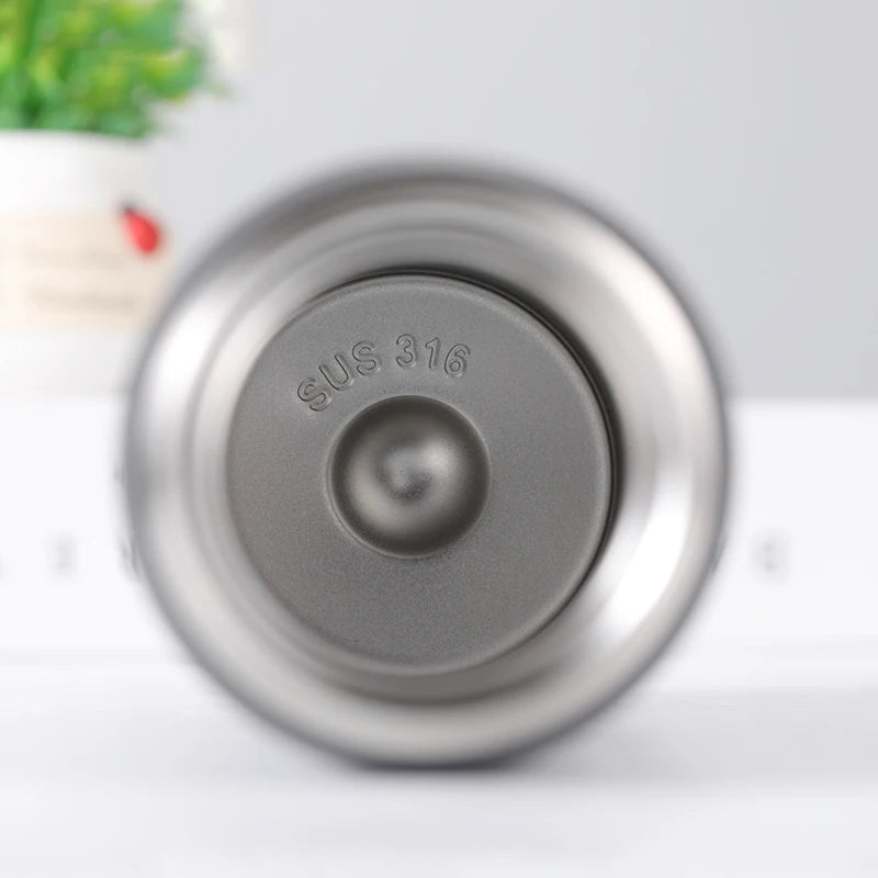 200/300ML 316 Stainless Steel Pocket Mini Thermos Custom LOGO Black Hot Water Bottle Vacuum Flask For Ice Coffee Travel Cup