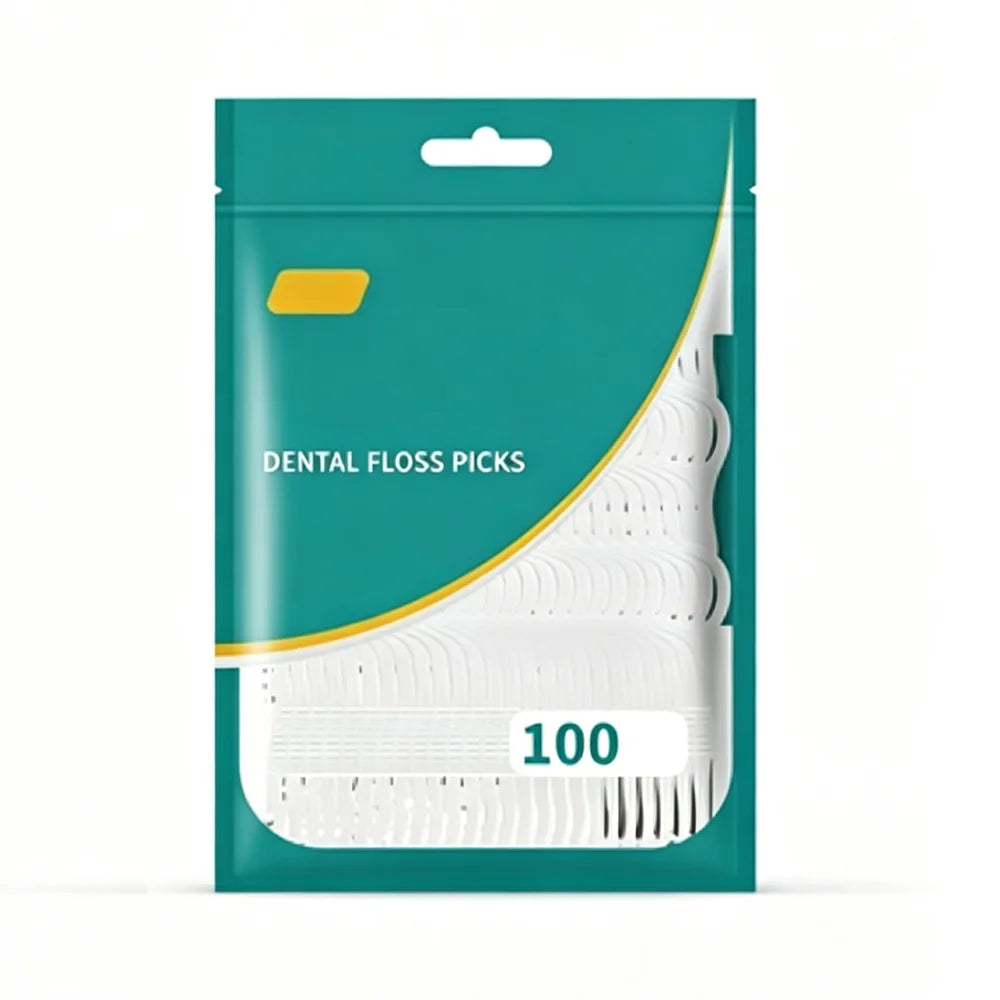 100pcs Healthy Floss Sticks Set Deep Cleaning, Portable Disposable DailyOral Care, Travel-Friendly Original Sticks, Teeth Cleani