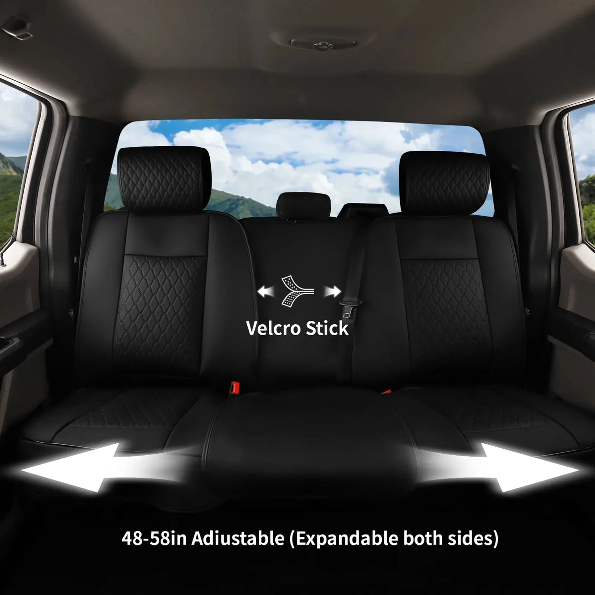 EKR Universal Car Seat Covers 5 Seats Full Set For Toyota Honda Lexus Ford Kia Hyundai Audi Waterproof Leather Auto Seat Protection All-Season Universal Fit Most Car Sedan SUV Car Accessories
