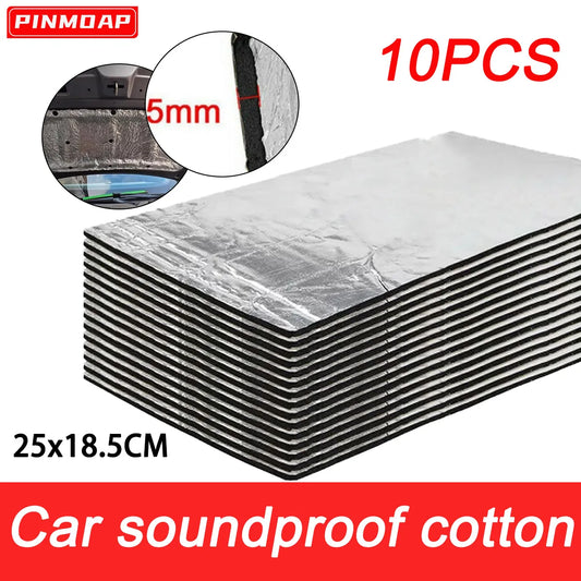 Self-Adhesive Car Soundproofing Foil Pads, 25 x 18.5 cm - 10 Pack