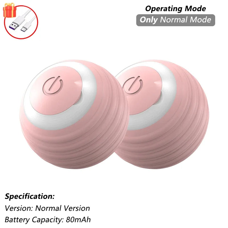 Automatic Rolling Cat Ball Toy with Tail, Rechargeable