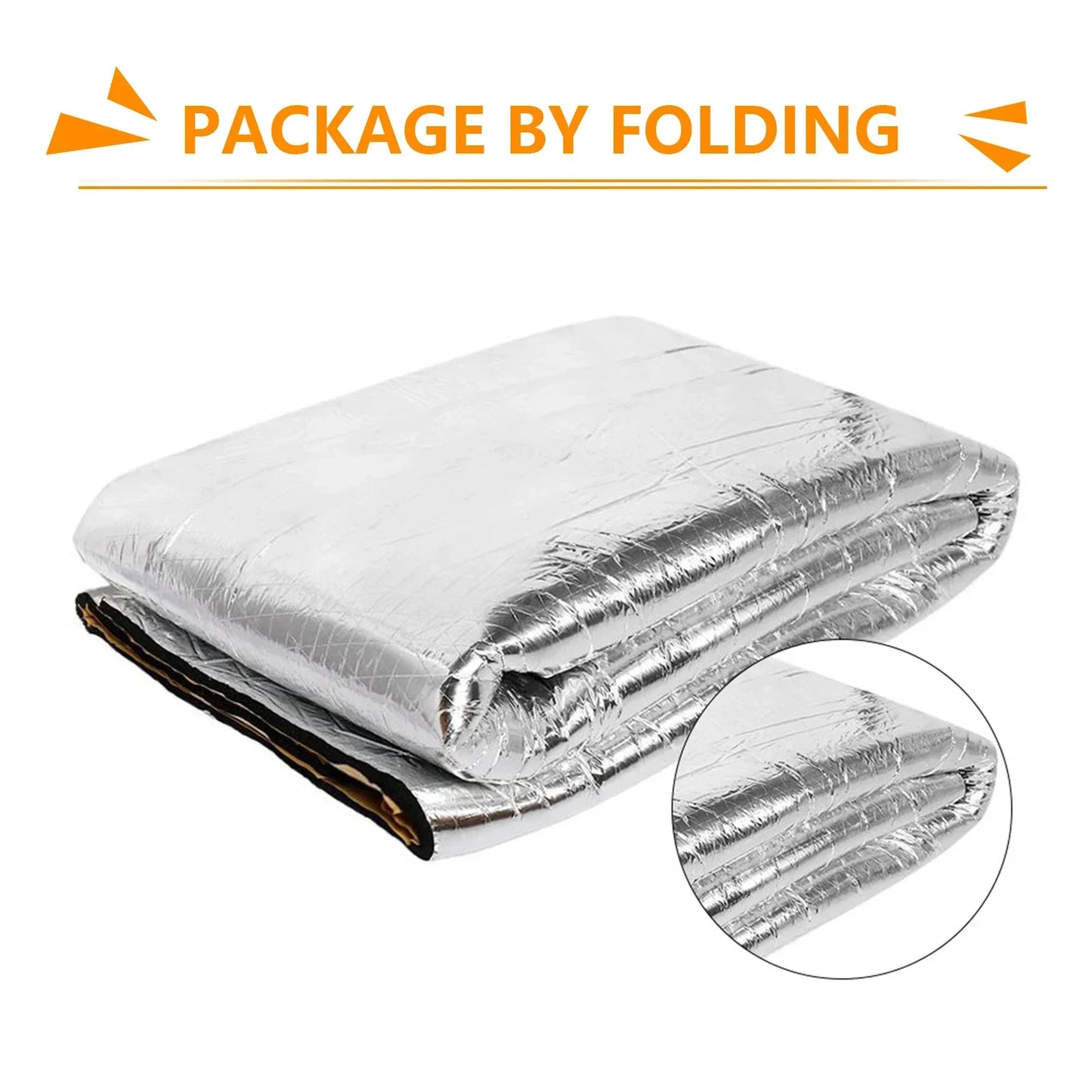 Fireproof Heat and Sound Insulation Mat 200x50cm Acoustic Thermal Mat Soundproof Wall Panels Noise Insulation for Car Deadening