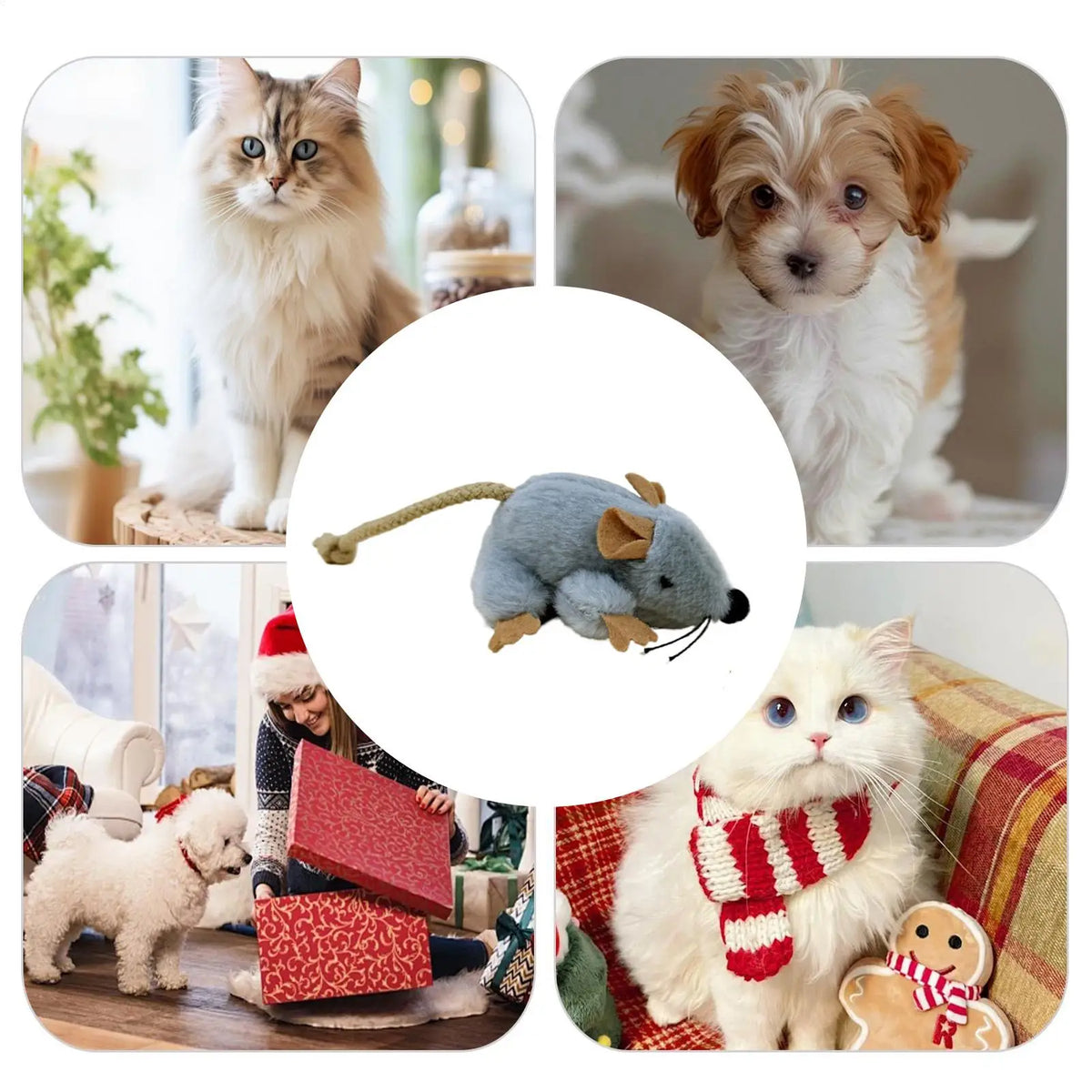 Sound Mouse Cat Toy - Stuffed Squeaky Play Mouse – photo 3