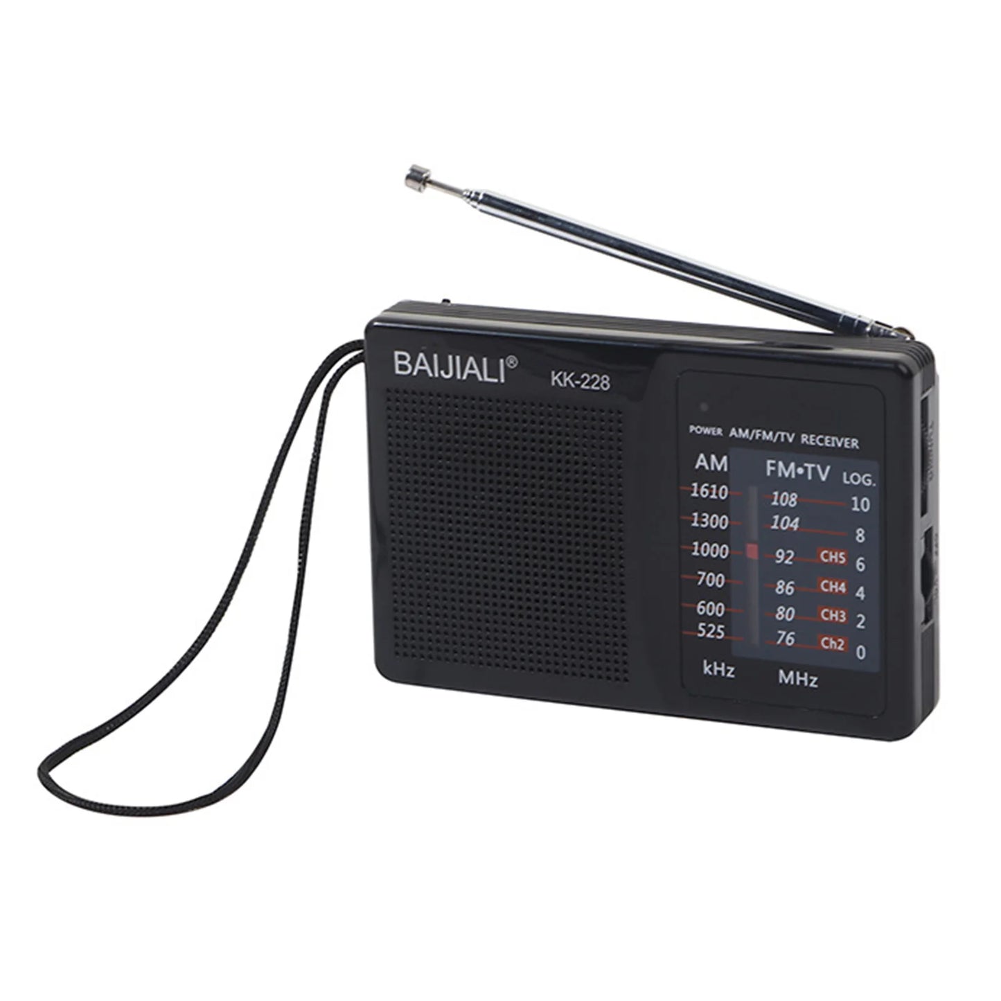Radio FM/AM Small Portable Radio Battery Operated Radio Full-wave Band World Receiver Telescopic Antenna Built-in Speaker