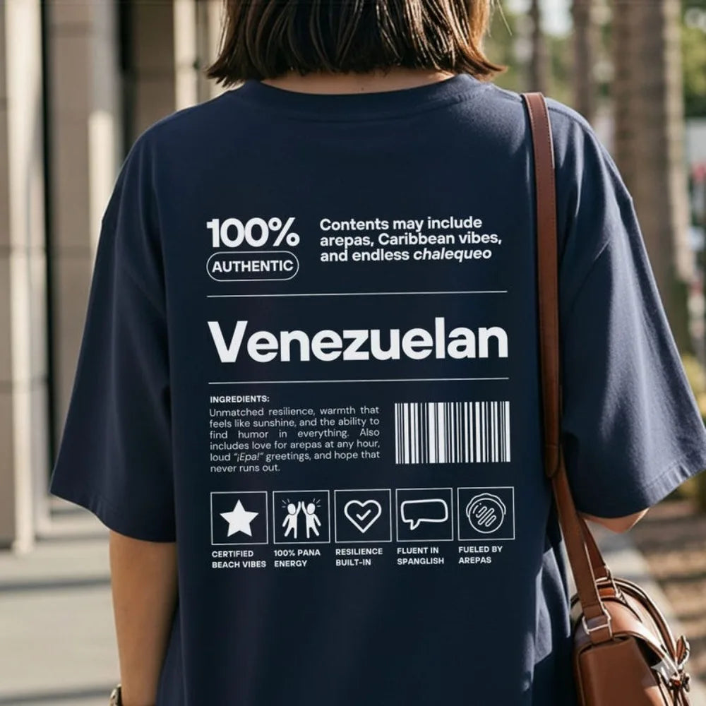 Funny Made in Venezuela Shirt Hispanic Heritage Month T-Shirt Venezolana Latina Unisex Tshirt Venezolano Pride Women Men Tops