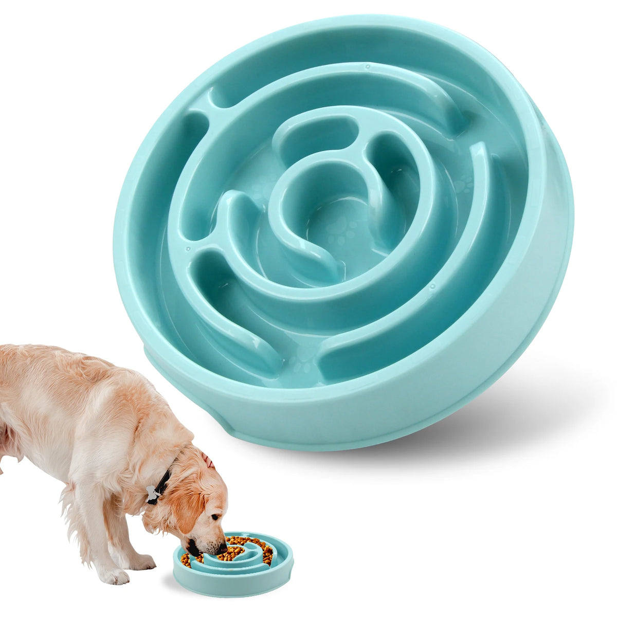 Macaron Color Slow Feeder Bowl - Maze or Circle Pattern for Pets - photo 7