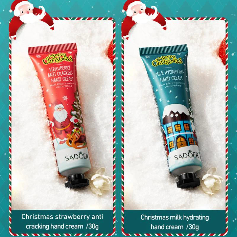 Hand Cream + Lip Balm Set,Christmas Gift Box,Winter Hands And Feet Anti Drying Cracking Moisturizing Nourishing Repair Care