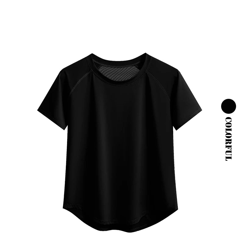 Women's Quick-Dry Sports Tee — Loose Short-Sleeve Running & Gym Top