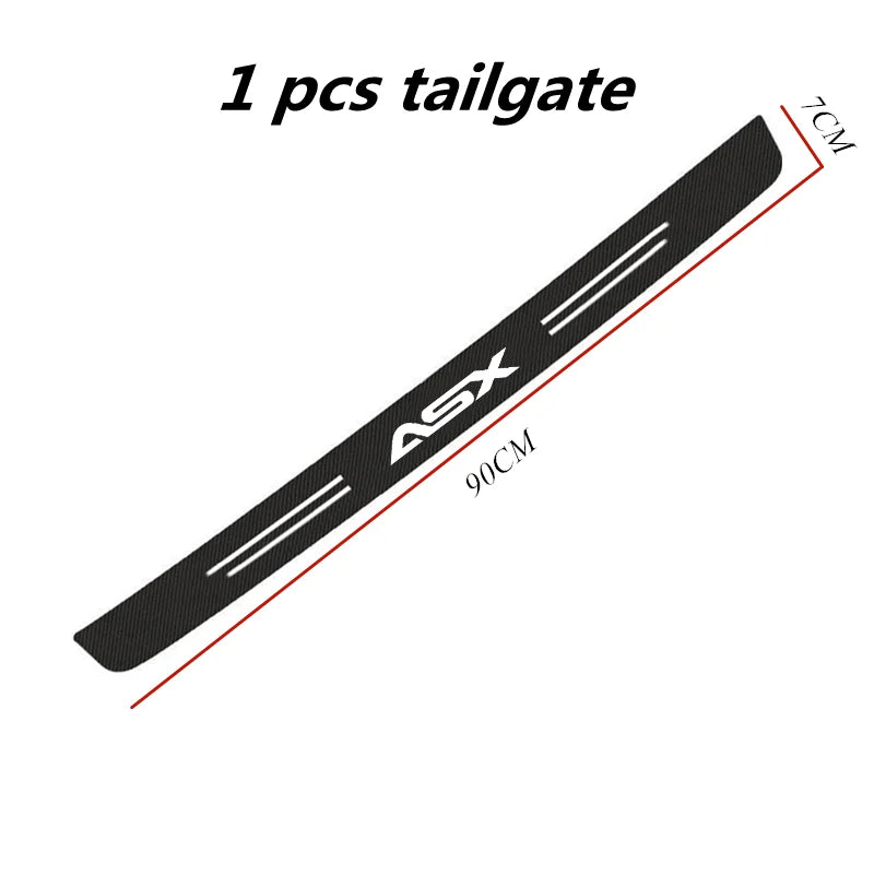 60x7cm Carbon Fiber Door Threshold Protective Sticker – Compatible with Mitsubishi ASX 2010–2019