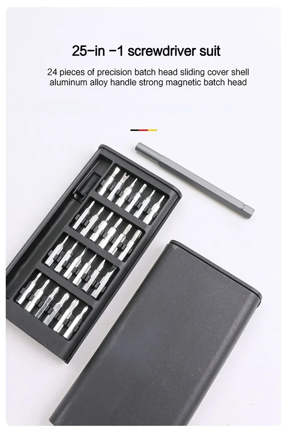 25 in 1 Precision Screwdriver Set Screw Driver Se Hexagonal Flat Head Magnetic Screwdriver Head for Car Computer Phone Home Use