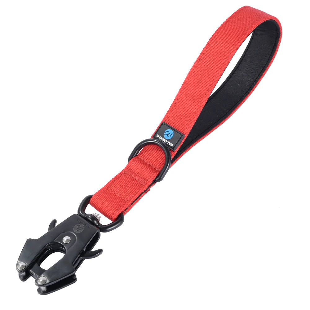 Short Nylon Dog Traffic Lead - Metal Buckle Leash for Large Dogs - photo 8