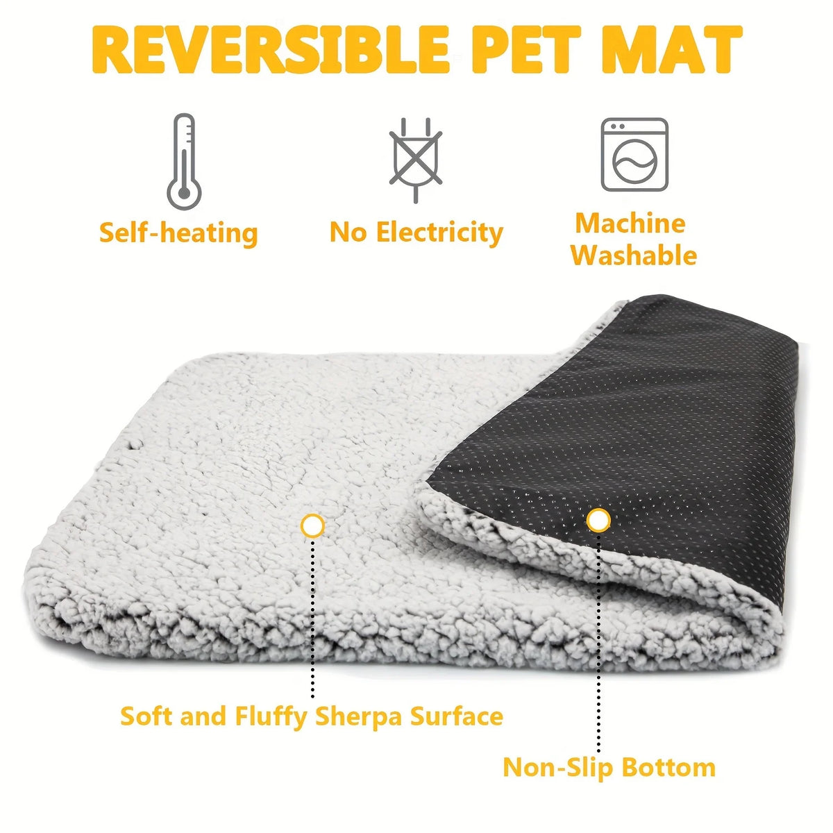 Self-Heating Pet Blanket Pad - Washable Warm Cushion – photo 6