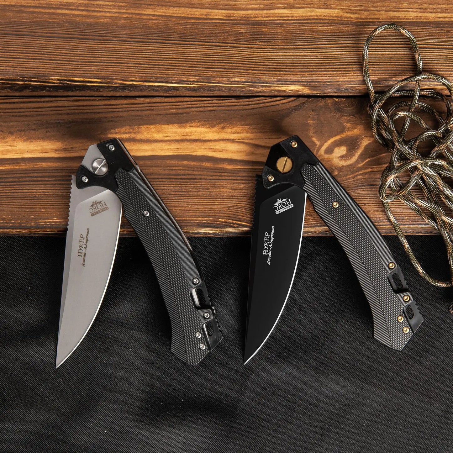 Stainless Steel 440C Folding Knife with Black Nylon Fiber Handle Portable Household Fruit EDC Carry-on Tool Knife Men's Gift