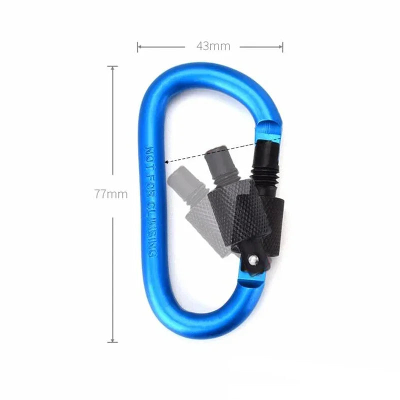 Screwed-door set (for hiking) - Hooks for carrying outdoor camping equipment, with 7.5 mm diameter aluminum rods